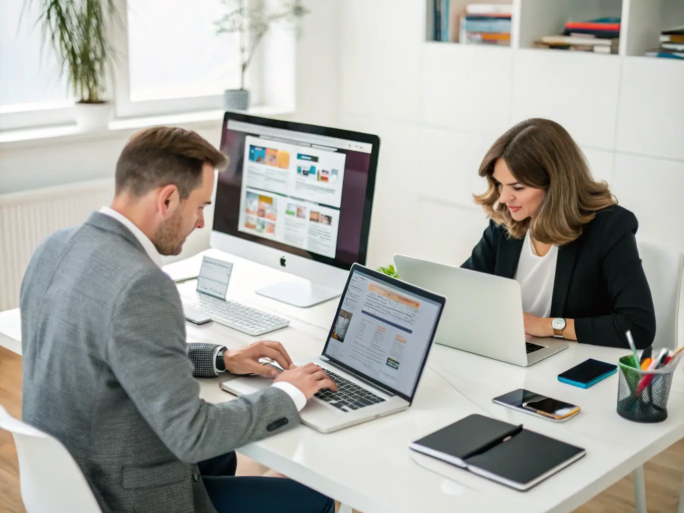 Students developing a mobile app for local businesses, focusing on user experience and functionality, with a focus on cross-platform compatibility.